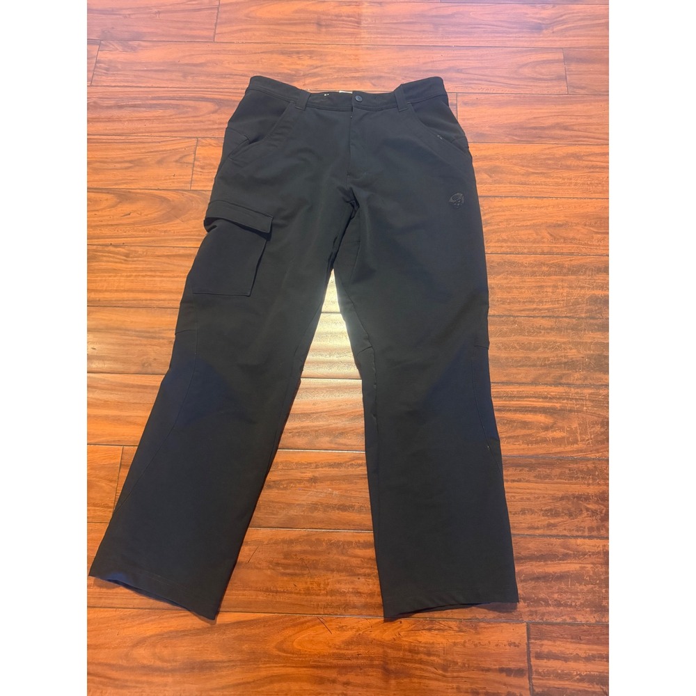 Mountain Hardwear Mens Black Softshell Cargo Hiking Pants OM1543 Size Medium